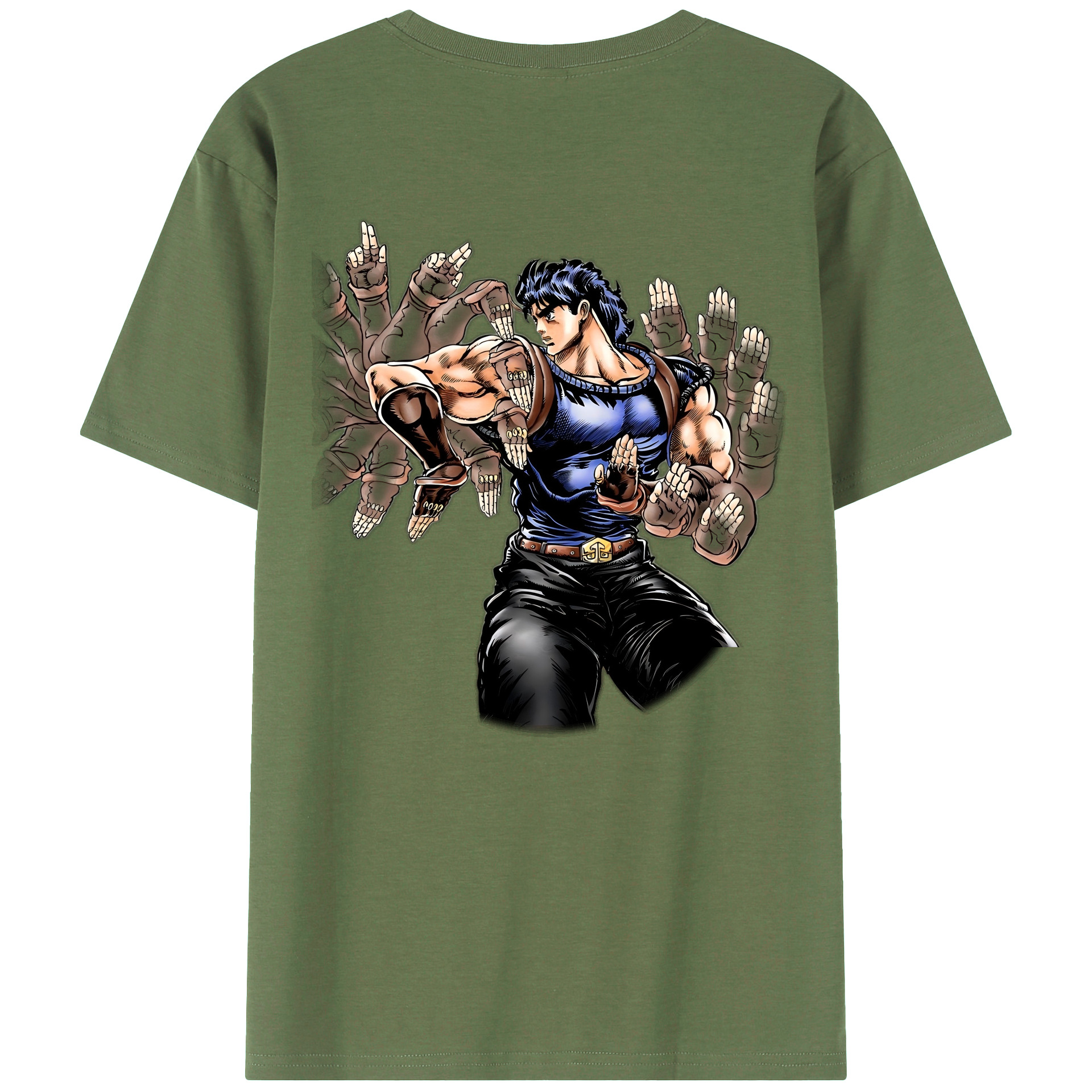 （画像用） ジョジョの奇妙な冒険 /ジョナサン?ジョースター JoJo's Bizarre Adventure Jonathan Joestar 綿100％ メンズ半袖Tシャツ（バックプリント） 通気性